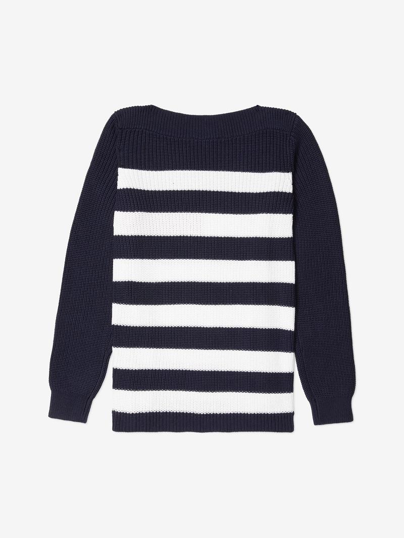 Női Tommy Hilfiger Essential Cable-Knit Flag Pulóverek Sötétkék | HU 345YXF